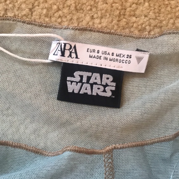 REALLY RARE SOLD OUT BNWT STAR WARS MESH LONG SLEEVE TOP FROM ZARA. SIZE SMALL. - Picture 4 of 15